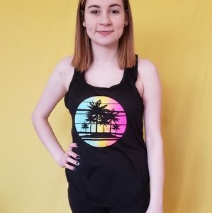Black sunset tank shirt